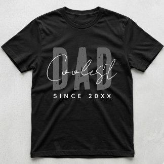T-shirt Papa le plus cool depuis 20XX Moderne Drôle Simple