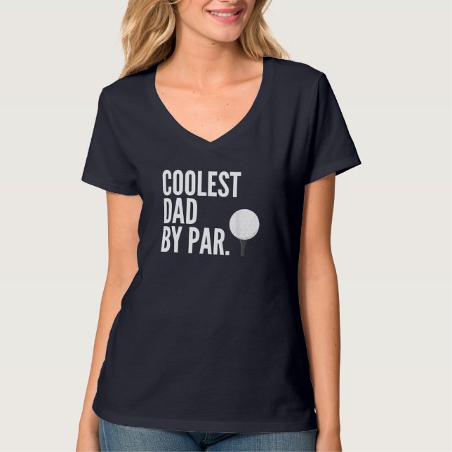 T-shirt Papa Le Plus Coolest Par Parc Golf Pun Funny Fathe (Devant)