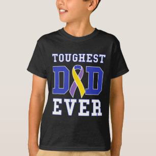 T-shirt Papa le plus dur jamais - Vessie Cancer Sensibilis