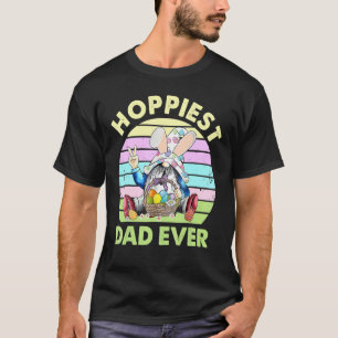 T-shirt Papa le plus optimiste jamais rétro jour de Pâques