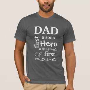 T-shirt Papa le premier d'un fils héros passion d'une