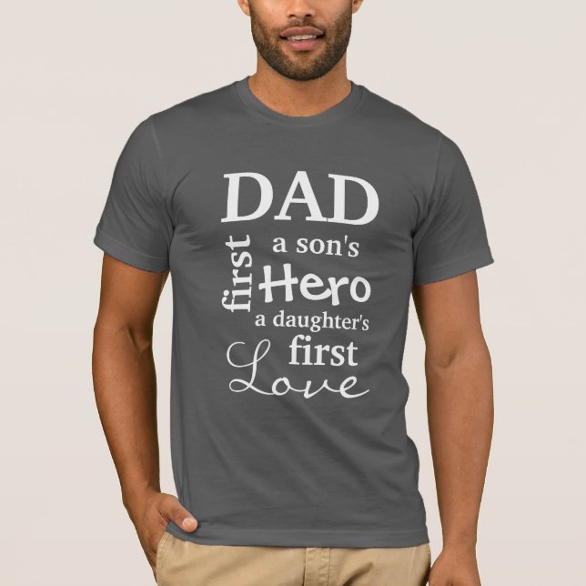 T-shirt Papa le premier d'un fils héros passion d'une (Devant)
