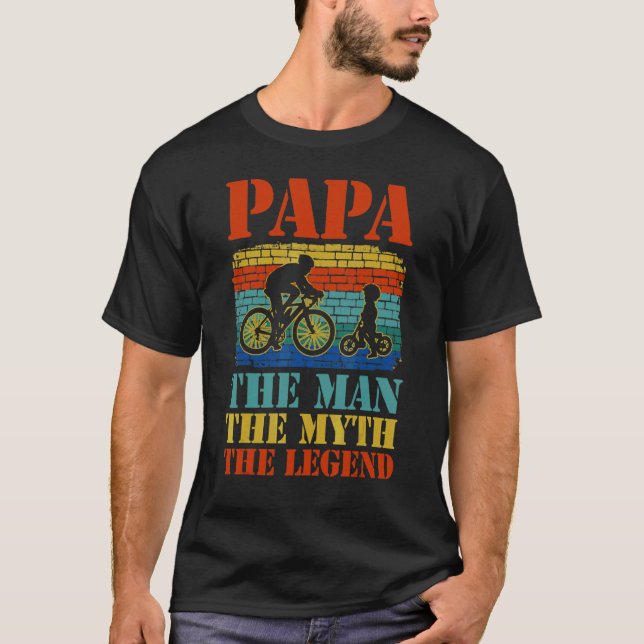 T-shirt Papa L'Homme Le Mythe La Légende Amusant Papa Plai (Devant)