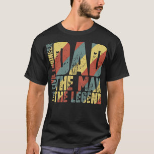 T-shirt Papa L'Homme L'Ingénieur Civil La Légende