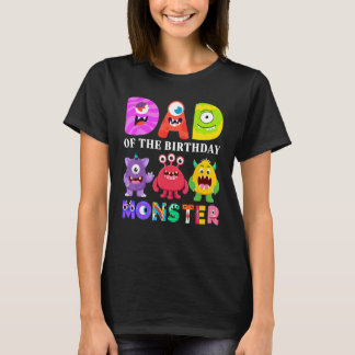 T-shirt Papa Little Monster Kids 1st Birthday Party Family