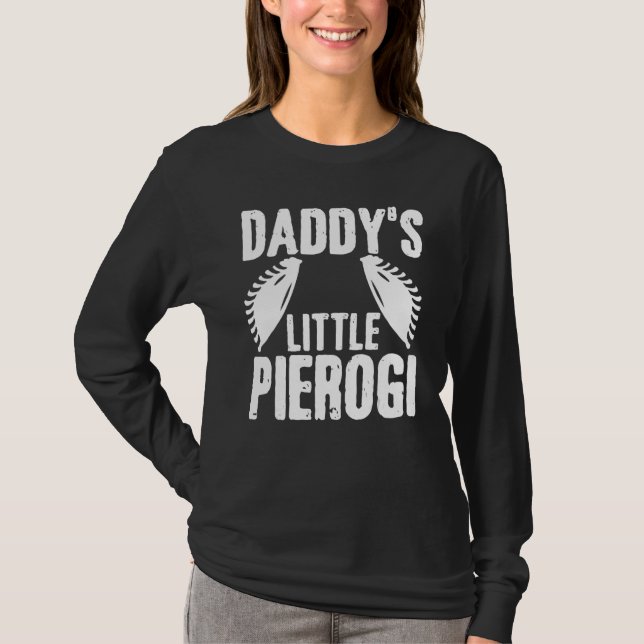 T-shirt Papa Little Pierogi Père Polonais Polska Pologne D (Devant)