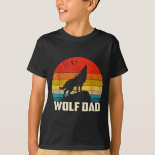 T-shirt Papa Loup Hurlement Vintage Coucher de soleil Amou