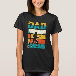 T-shirt Papa Love Escrime Sword Lutte Retro Sports Vintage