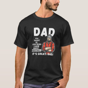 T-shirt Papa M'A Appris Tout Ce Que Je Sais Sur Le Basketb