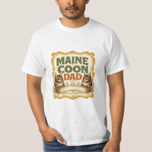 T-shirt Papa Maine Coon Design Vintage pour Amateur de Cha