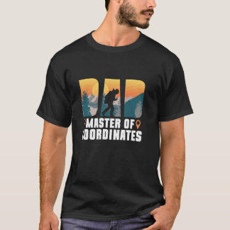 T-shirt Papa - Maître Des Coordonnées - Geocaching Geocach
