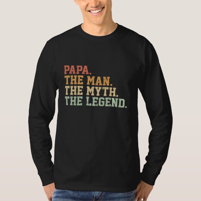 T-shirt Papa Man Myth Légende Pour Drôle Cadeau Père (Devant)