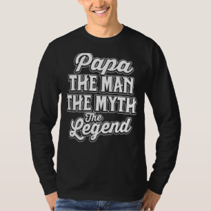 T-shirt Papa Man Myth Légende Pour Les Hommes & Papa Fête
