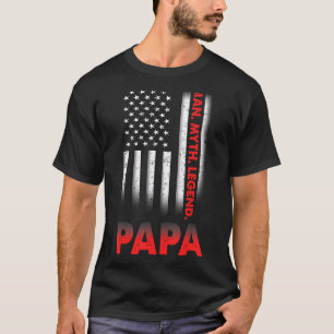 T-shirt Papa Man Myth Légende Vintage Pour Les Mens Papa P