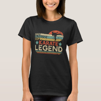 T-shirt Papa Mari Cop Karate Légende Karate Fighting Poli
