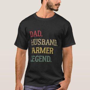 T-shirt Papa Mari Fermier Légende Fermier Père