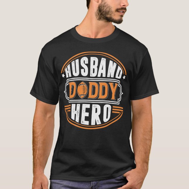 T-shirt Papa mari héros (Devant)