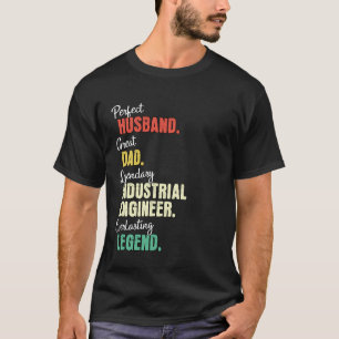 T-shirt Papa Mari Ingénieur Industriel