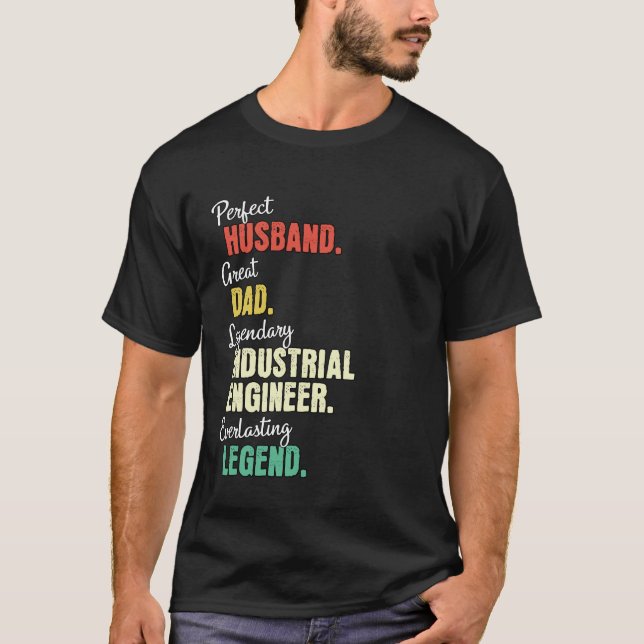 T-shirt Papa Mari Ingénieur Industriel (Devant)