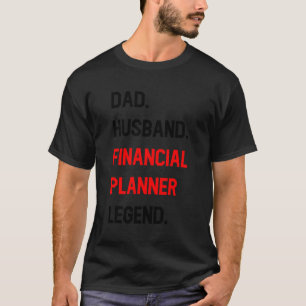 T-shirt Papa Mari planificateur financier Légende Funny Of