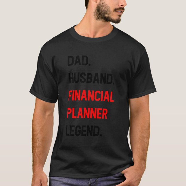 T-shirt Papa Mari planificateur financier Légende Funny Of (Devant)