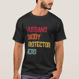 T-shirt Papa mari protecteur héros Fête des Pères Papa