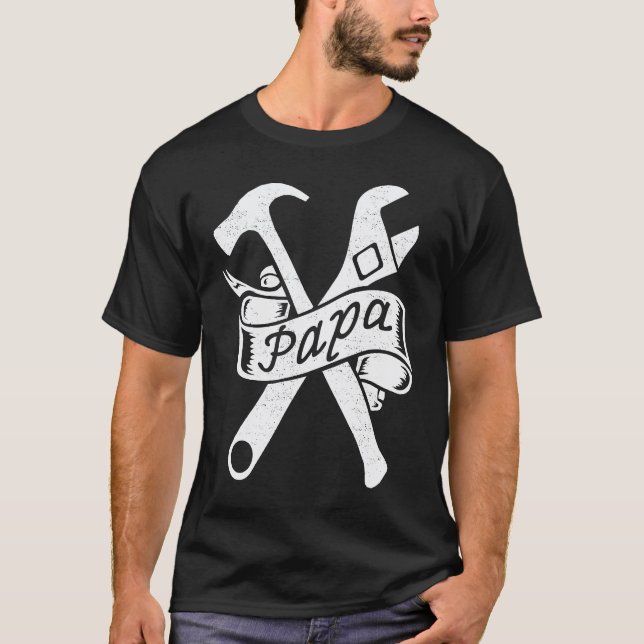T-shirt Papa mécanicien auto (Devant)