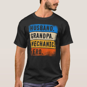 T-shirt Papa Mécanicien du Jour Mari Grand-père Mécanicie