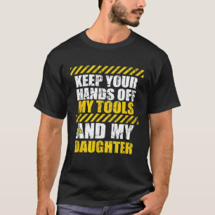 T-shirt Papa mécanicien, mains loin de ma fille, père prot