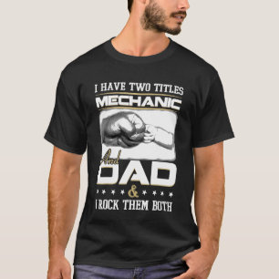 T-shirt Papa Mécanicien T Citation Conception Pour Hommes