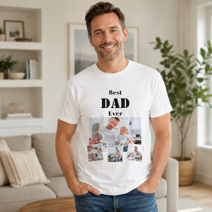 T-shirt Papa meilleur collage de photos