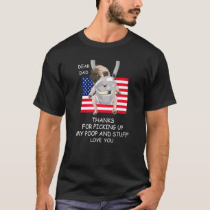 T-shirt Papa Merci D'avoir Ramassé Mon Caca Et Autres Chos