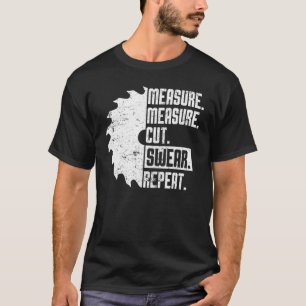 T-shirt Papa Mesure Coupe Chandail Handyman Père Day
