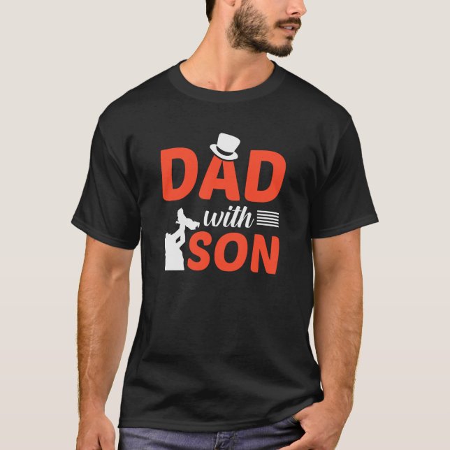 T-shirt Papa moderne avec son fils Fête des pères Papa (Devant)