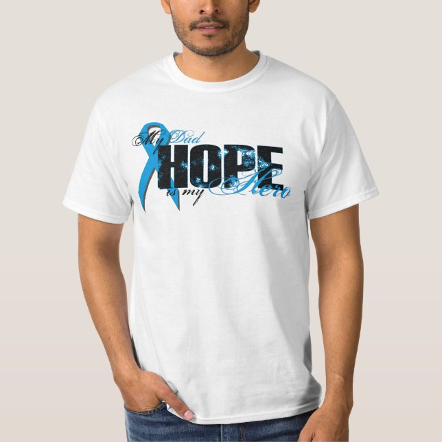 T-shirt Papa mon héros - espoir de prostate (Devant)