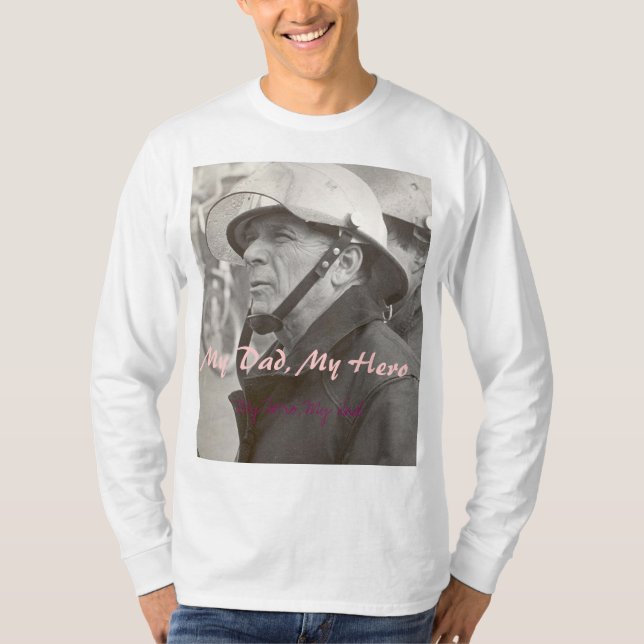 T-shirt Papa, mon héros, mon papa, mon papa, mon héros (Devant)