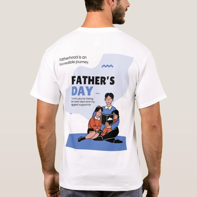 T-shirt Papa : Mon Rocher, Mon Guide, Mon Héros (Dos)