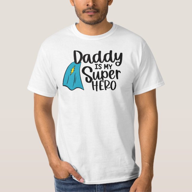 T-shirt Papa mon super héros  (Devant)