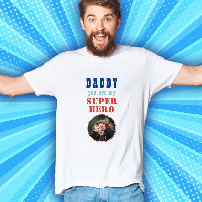 T-shirt Papa Mon super père photo (Créateur téléchargé)