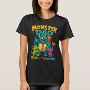 T-shirt Papa Monstre Élevant de Petits Monstres Pères Drôl