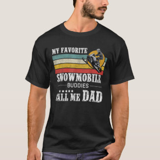 T-shirt Papa motoneige Vintage Drôle accessoire de motonei