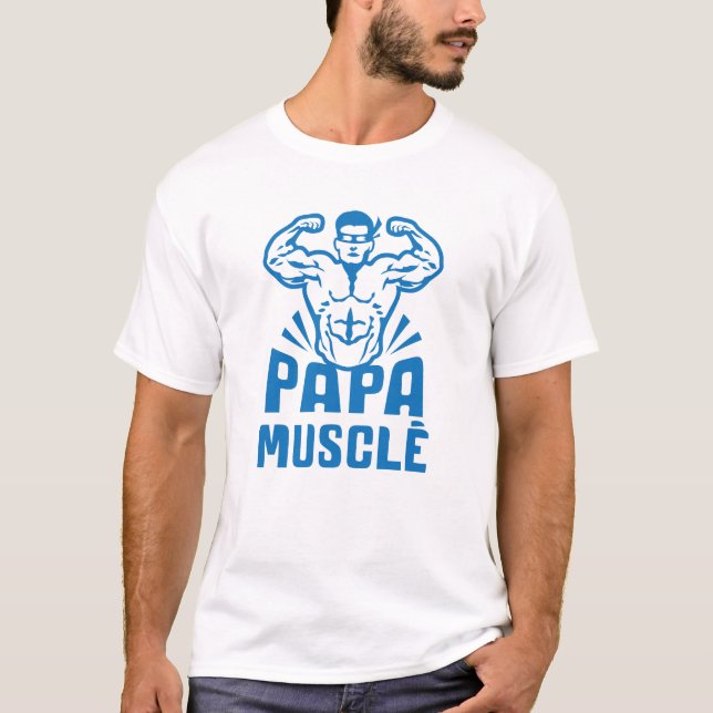 T-shirt papa_muscle_bodybuilder_heros_logo_0 (Devant)
