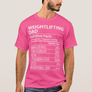 T-shirt Papa musculation Faits nutritionnels Drôle de mus