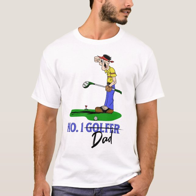T-shirt Papa, N°1 au golf (Devant)