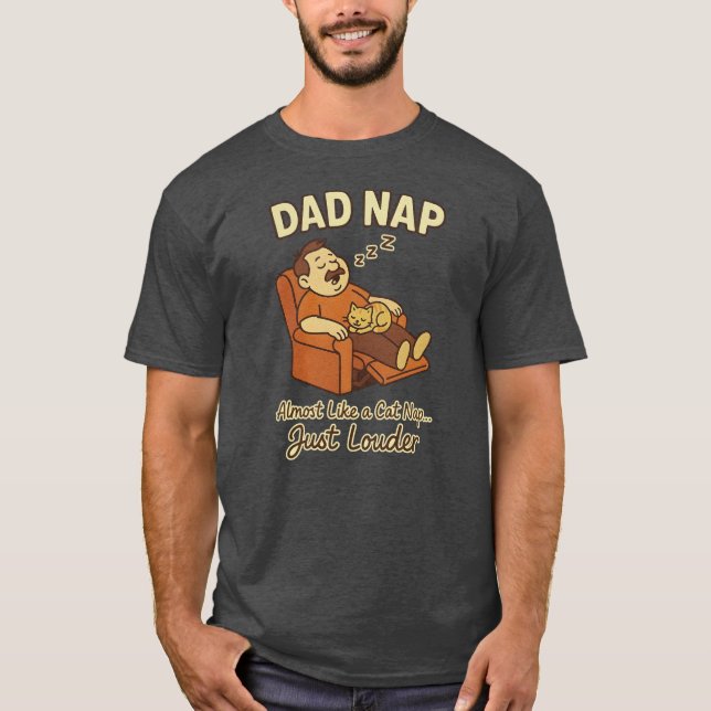 T-shirt Papa Nap - Drôle Chat Nap Parodie pour les pères | (Devant)