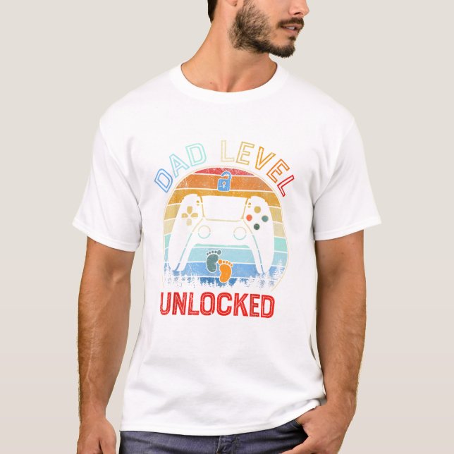T-shirt Papa Niveau Drôle Bientôt À (Devant)
