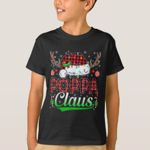 T-shirt Papa Noël Lumières de Noël Famille assortie Xmas P