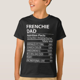 T-shirt Papa Nutrition Fun Français Chien Propriétaire Fun
