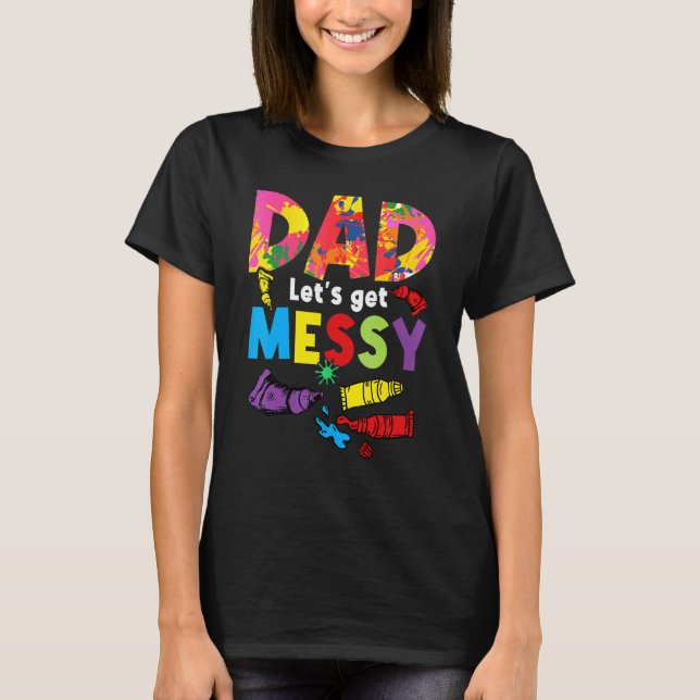 T-shirt Papa Obtenons des couleurs broussailles peintres p (Devant)