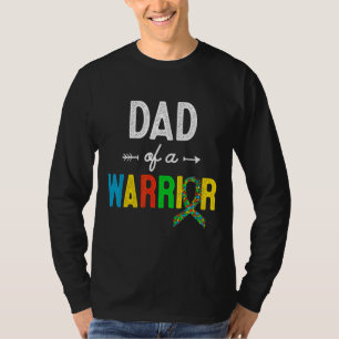 T-shirt Papa Of A Warrior Sensibilisation sur l'autisme Su